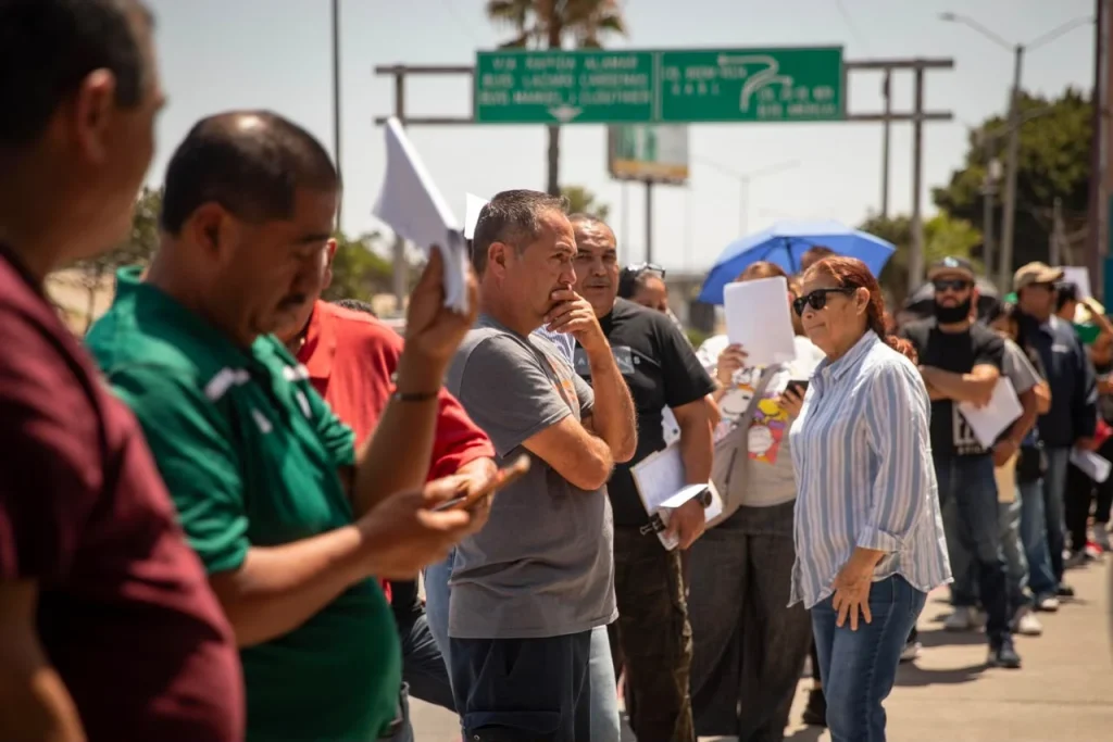 Caos en Tijuana: Largas filas en el último día para trámites vehiculares sin multas