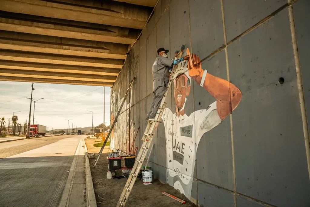 Homenaje en Ensenada: Inmortalizan a Isaac del Toro con un monumental mural urbano