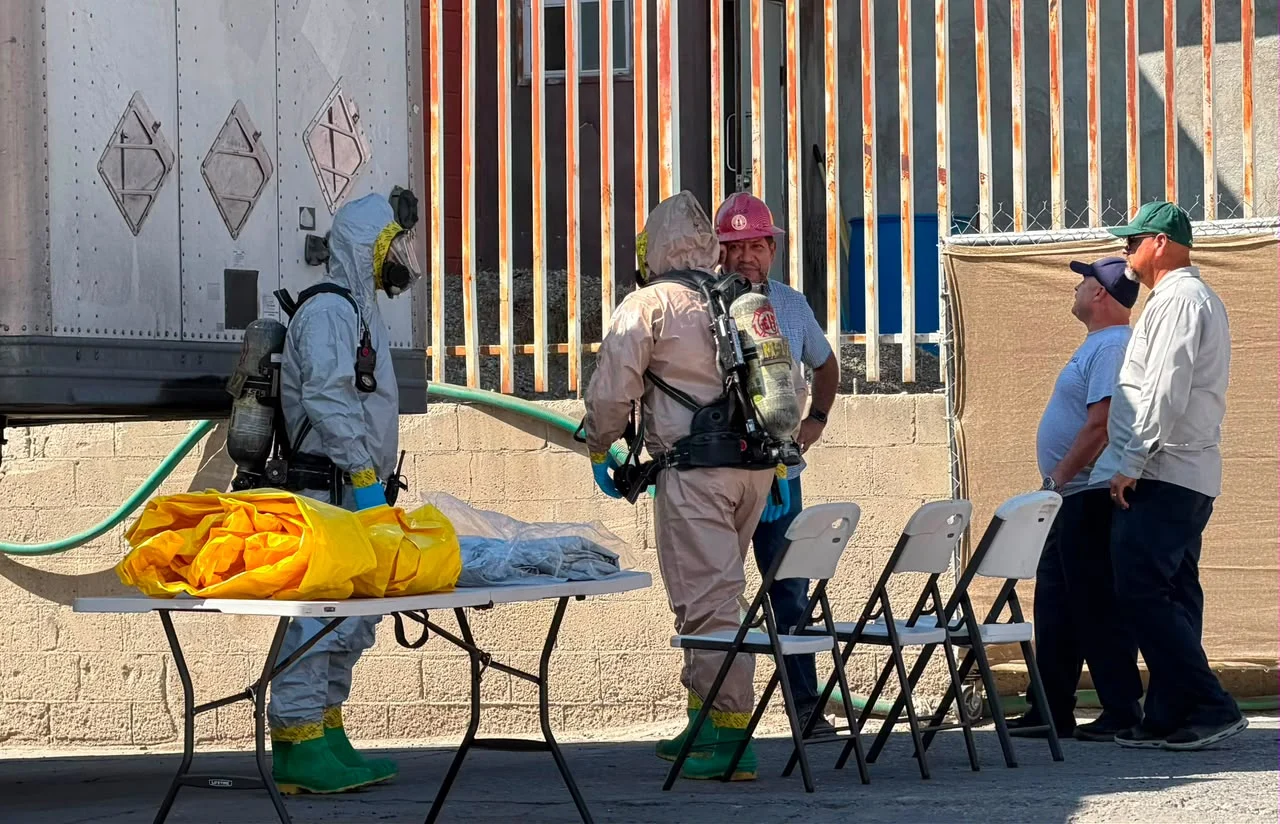 Se registra conato de incendio y fuga de ácido nítrico en fábrica de Ciudad Industrial en Tijuana