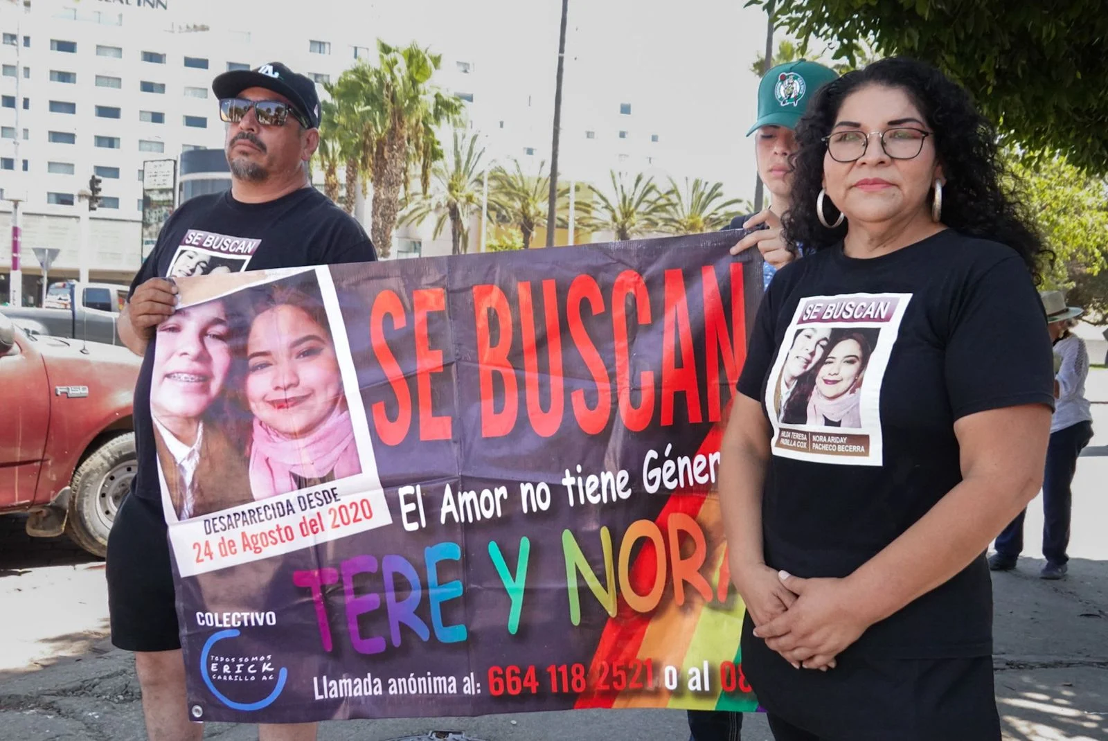 Exigen justicia familias de personas desaparecidas en la glorieta Cuauhtémoc de Tijuana