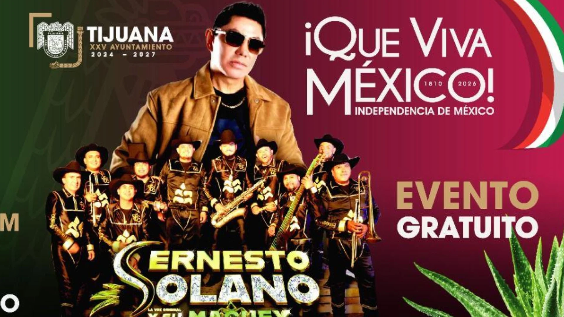 Ernesto Solano ofrecerá concierto gratuito frente a Palacio Municipal
