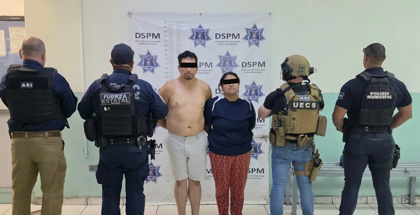 Escapan dos migrantes y detienen a pareja por presunto secuestro en Mexicali