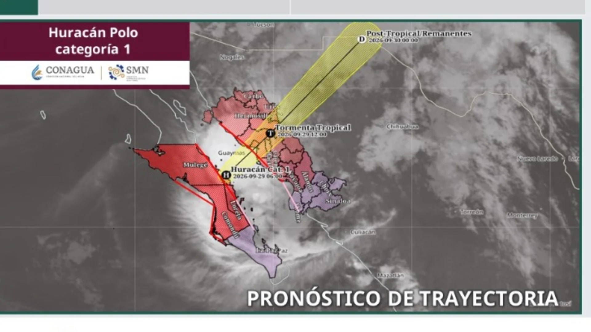 Huracán Polo toca tierra en Baja California Sur y mantiene alerta por inundaciones en el noroeste