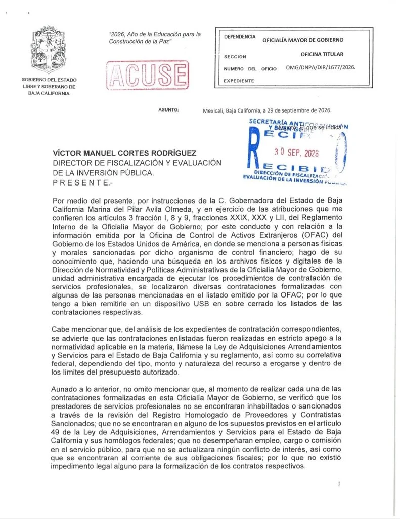 Ordena Marina del Pilar revisión de todo contrato de gobierno