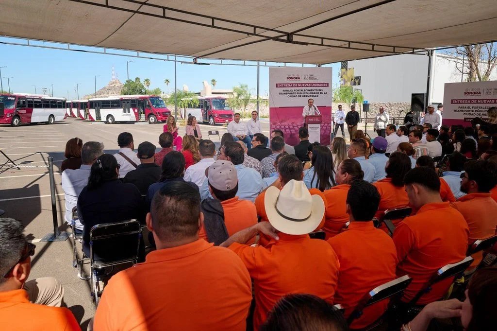 Fortalecen transporte público en Sonora con 21 camiones nuevos y tarifa congelada