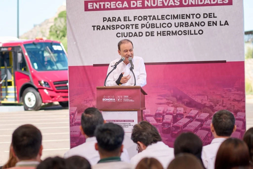 Fortalecen transporte público en Sonora con 21 camiones nuevos y tarifa congelada