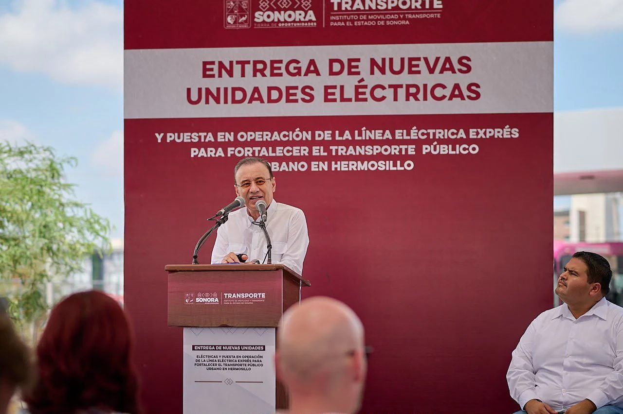 Arranca en Hermosillo la Línea Eléctrica Exprés: 20 autobuses 100% eléctricos conectan el norte y centro