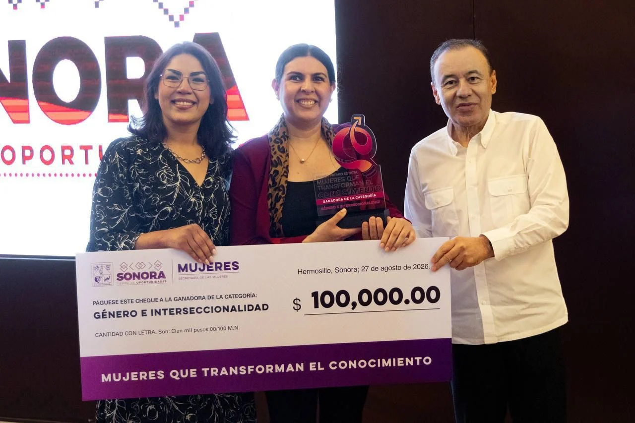 Premia Gobernador Durazo a mujeres investigadoras sonorenses por su aportación a la transformación social