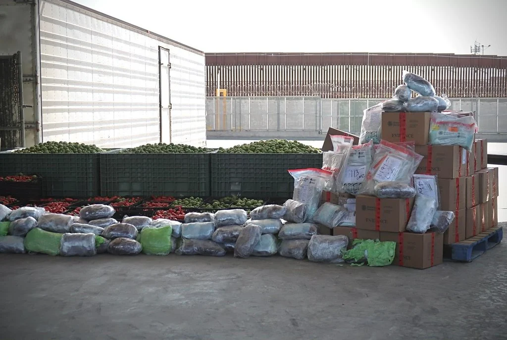 Decomisan más de 724 kilos de metanfetamina ocultos en cargamento de verduras