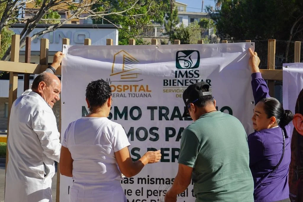 Personal del Hospital General de Tijuana protesta por crisis de insumos y fallas operativas