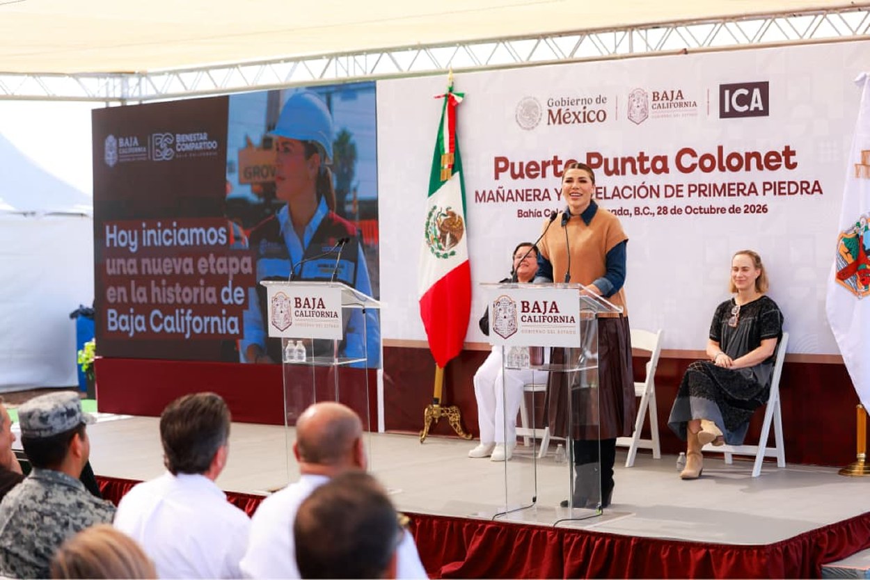 Colocan primera piedra para el Megapuerto Punta Colonet; conectará Baja California con el mercado de EE. UU. hacia 2029