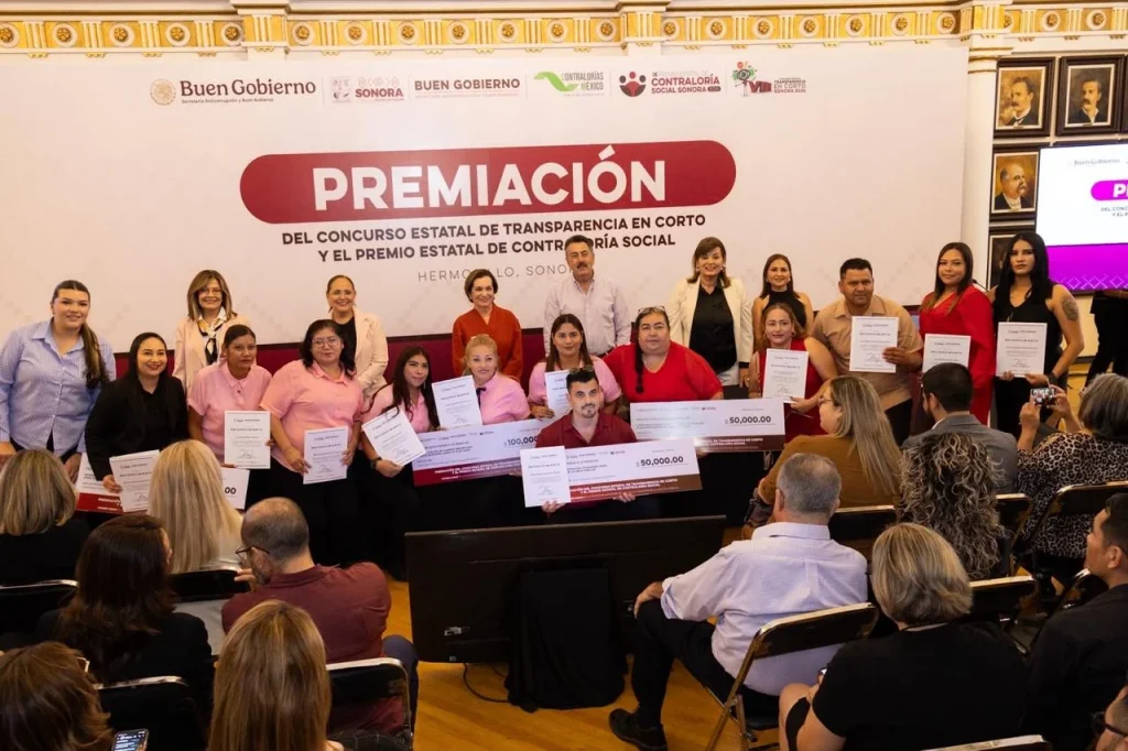 Gobierno de Sonora premia con hasta 100 mil pesos a jóvenes y ciudadanos por transparencia