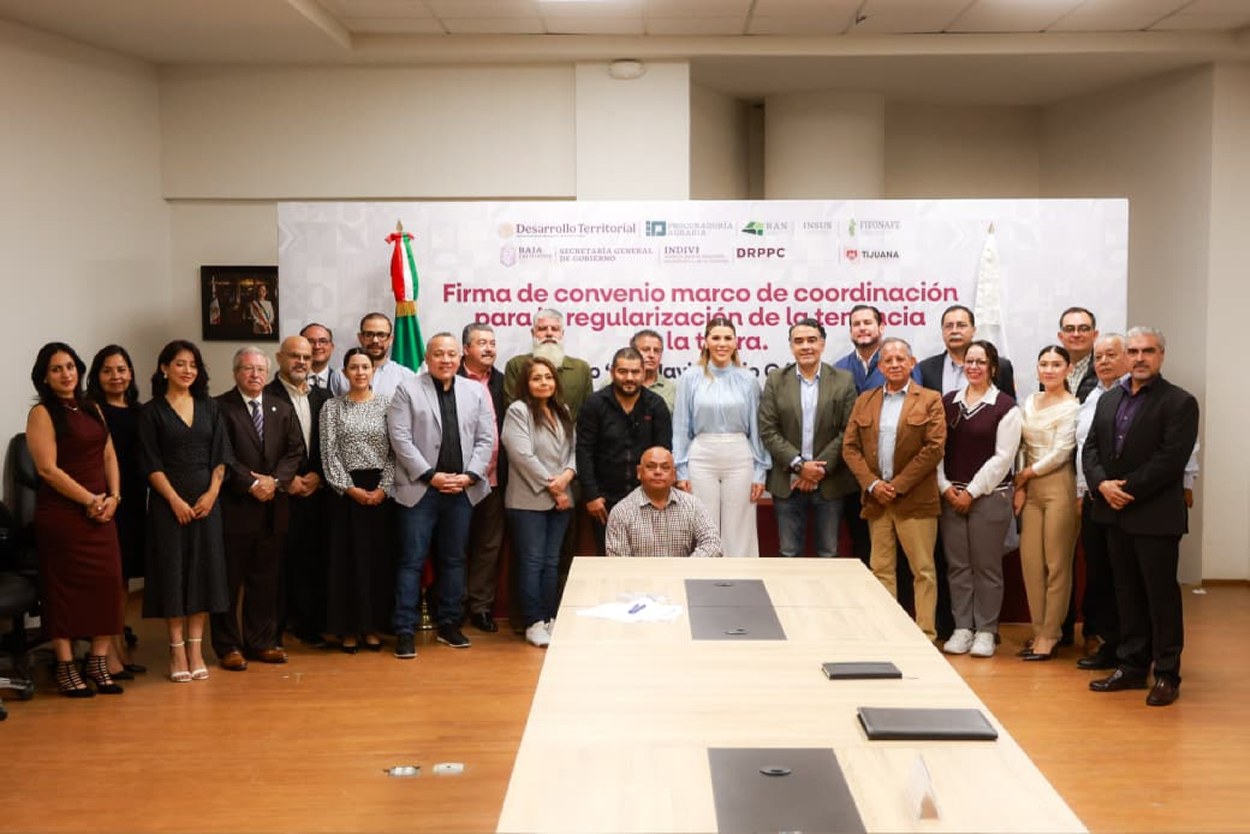 Avanza Gobierno de México y BC en justicia social del Ejido Rojo Gómez con convenio de regularización de tierra